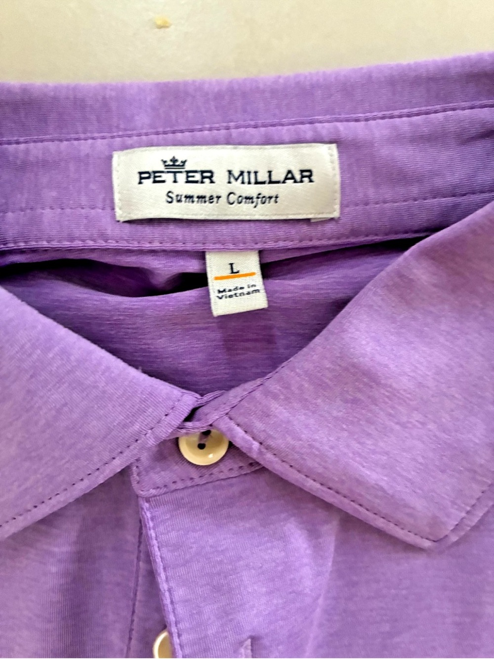 Peter Millar summer comfort Lavender Casual golf Shirt polo